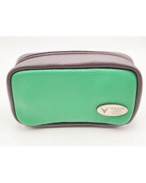 VOLKAN LEATHER PIPE BAG MARRON VERT — Rhein 1905