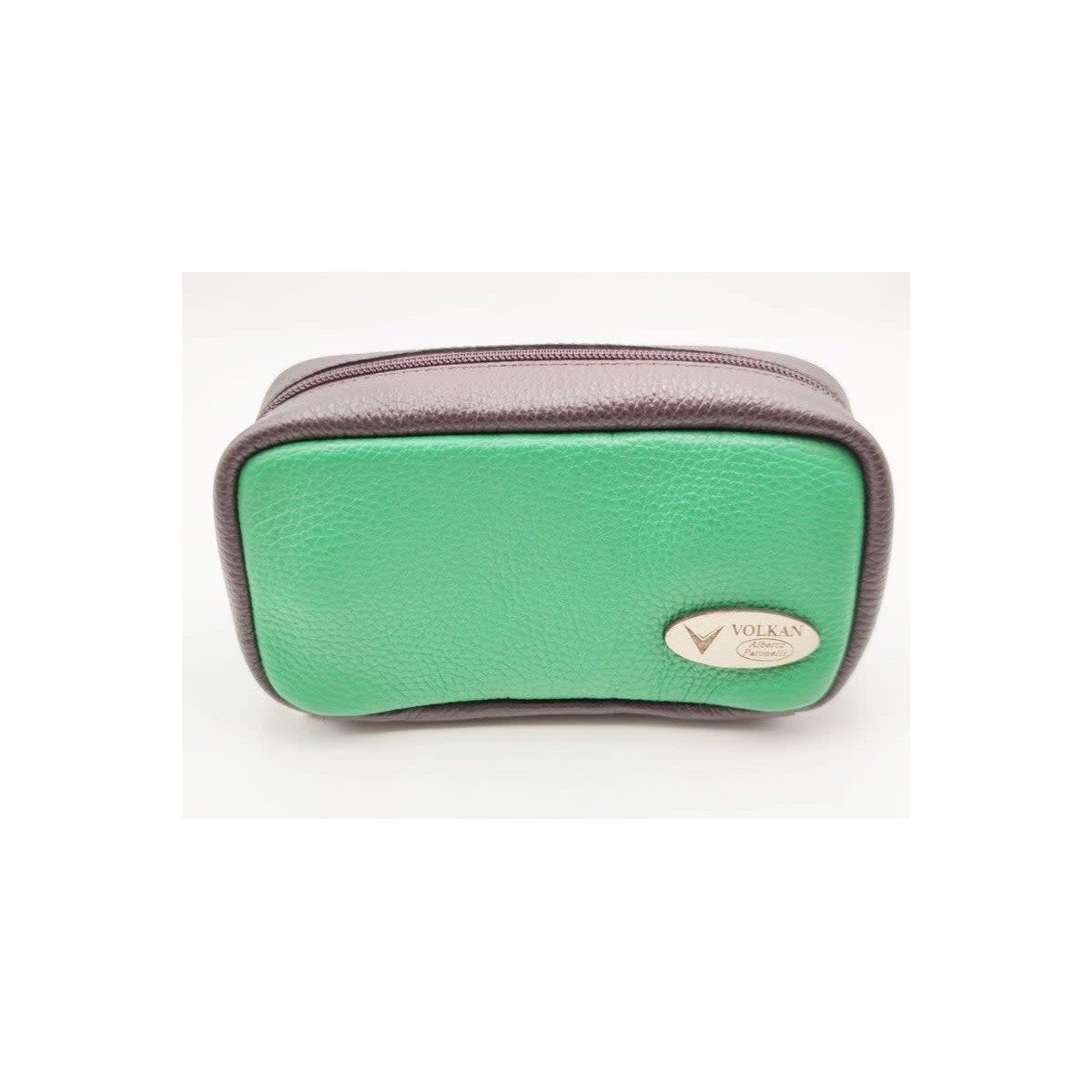 VOLKAN LEATHER PIPE BAG MARRON VERT — Rhein 1905