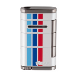 XIKAR SINGLE LIGHTER WHITE/THREE STRIPES — Rhein 1905