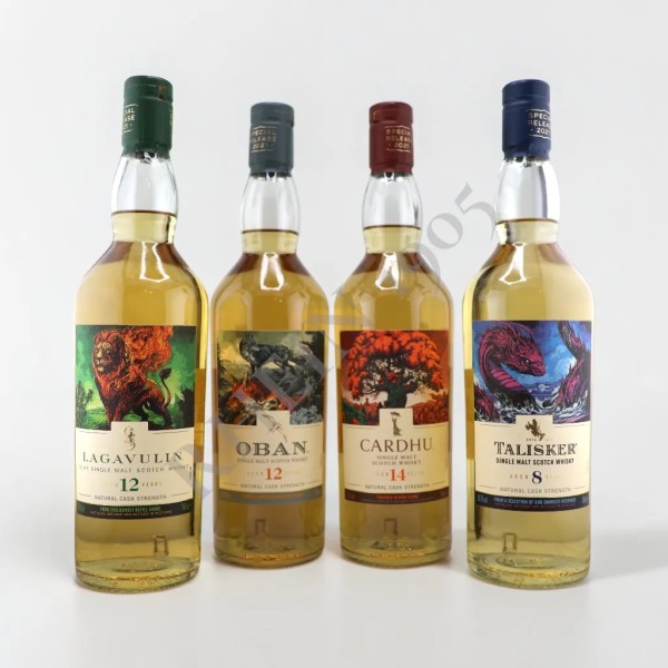 COLLECTION WHISKY - OBAN12YRS & LAGAVULAIN 12YRS & CARDHU 14YRS & TALISKER 8YRS — Rhein 1905