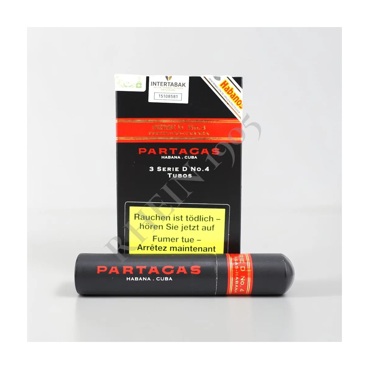 PARTAGAS SÉRIE D4 TUBOS CARDBOX /3 — Rhein 1905