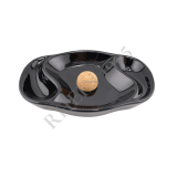 PIPE ASHTRAY CERAMIC CURVER BLACK — Rhein 1905