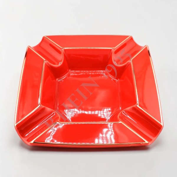 TYCOON CIGAR ASHTRAY II ECKIG RED — Rhein 1905
