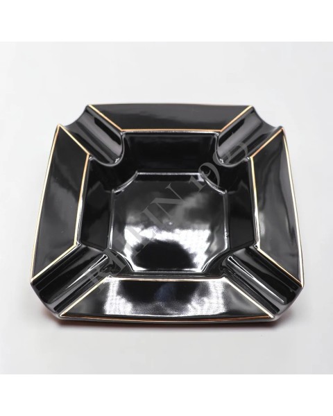 TYCOON CIGAR ASHTRAY II ECKIG BLACK — Rhein 1905