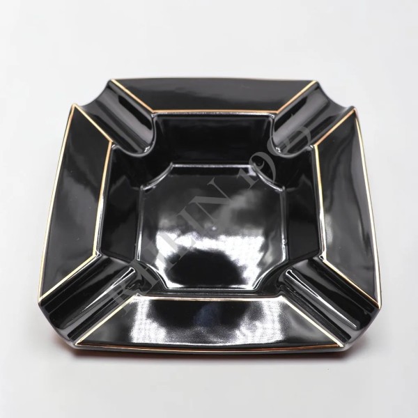 TYCOON CIGAR ASHTRAY II ECKIG BLACK — Rhein 1905