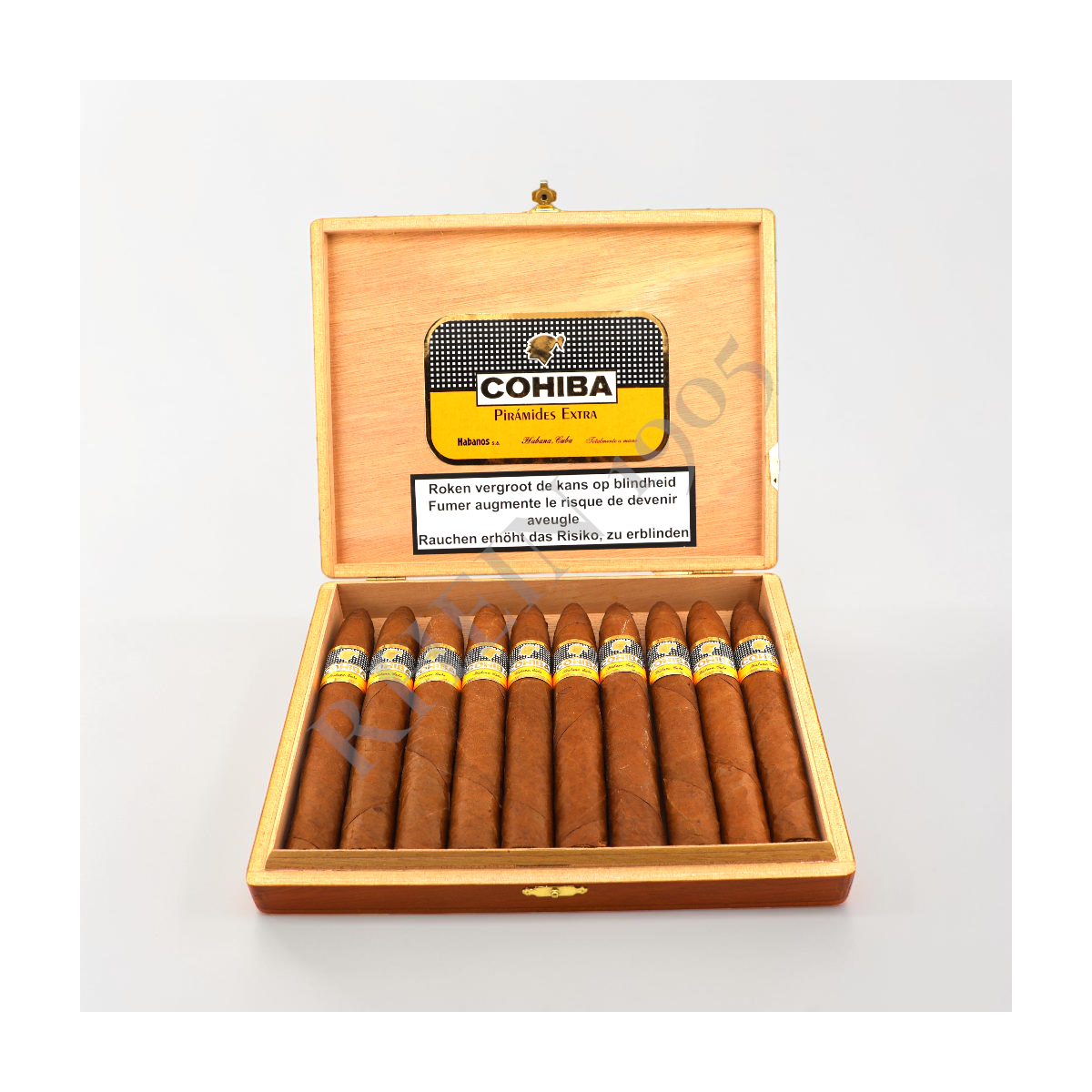 COHIBA PIRAMIDES EXTRA FULL BOX 10'S — Rhein 1905