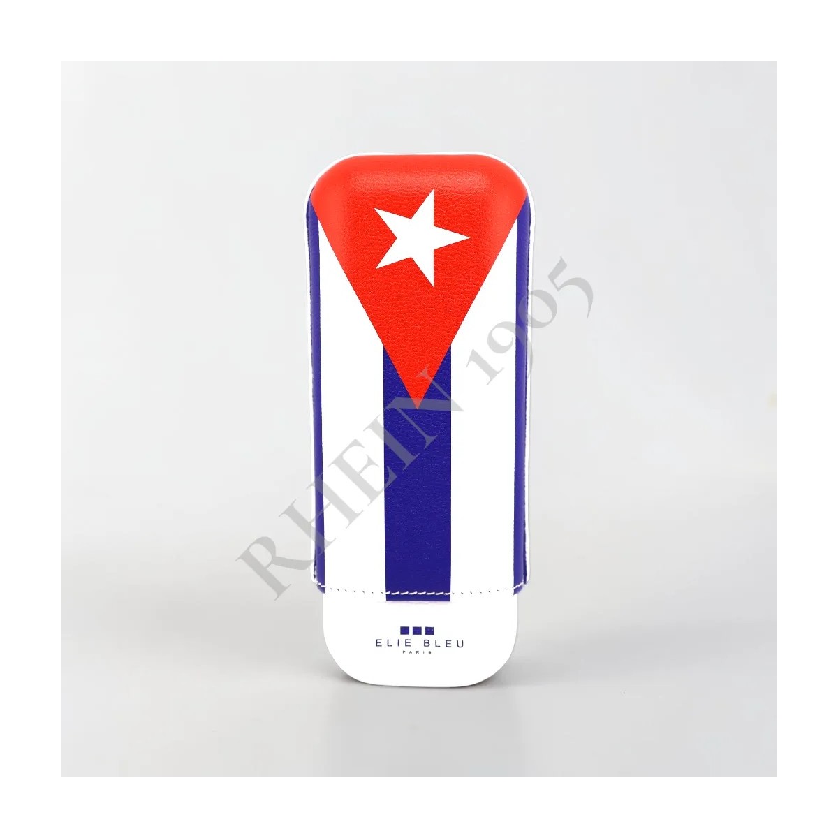 ELIE BLEU ETUI A CIGARES 2 CAL 27 DRAPEAU CUBAIN — Rhein 1905