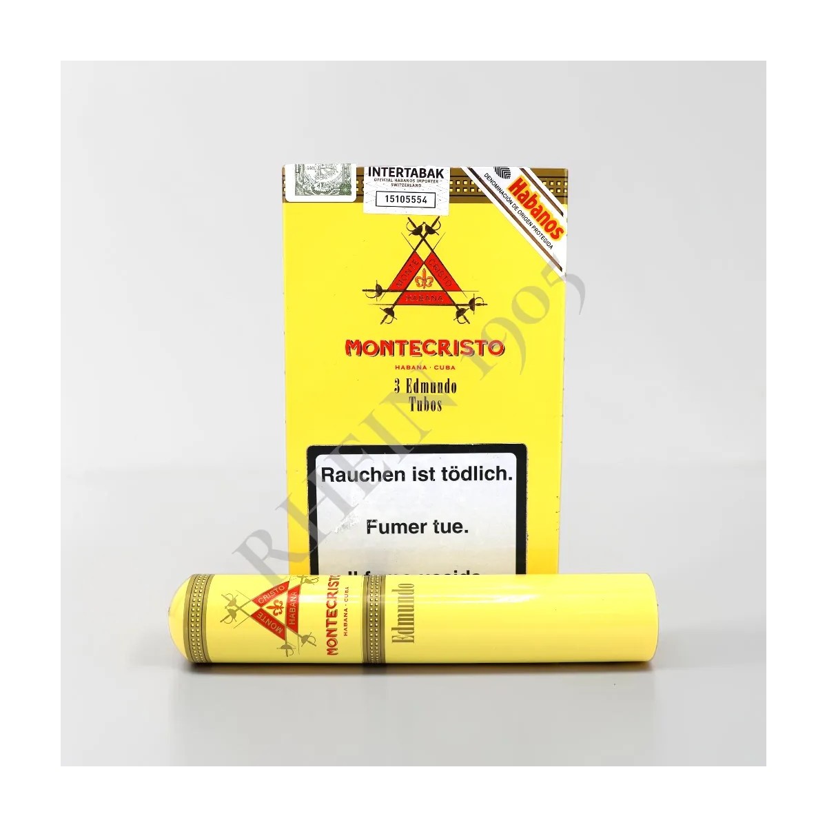 MONTECRISTO EDMUNDO TUBOS CARD BOX 3 — Rhein 1905