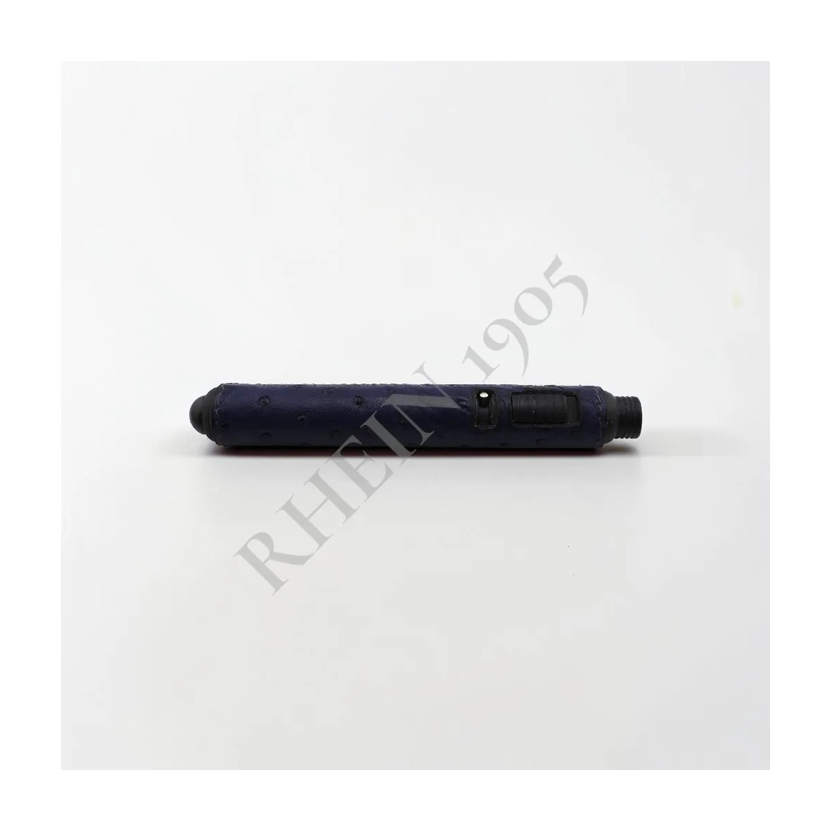 RHEIN LIGHTER WITH OSTRICH LEATHER BLUE — Rhein 1905