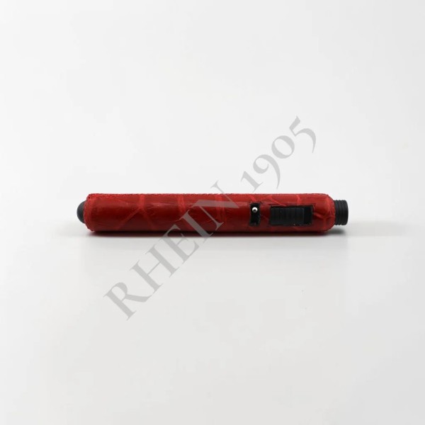 RHEIN LIGHTER WITH OSTRICH LEATHER RED — Rhein 1905